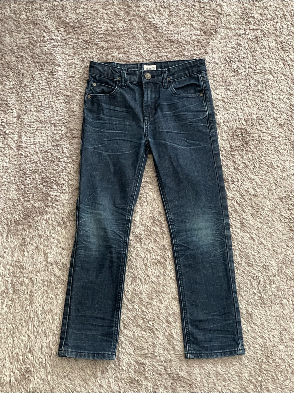 Hudson Boys Slim Straight Dark Wash Jeans - Blue